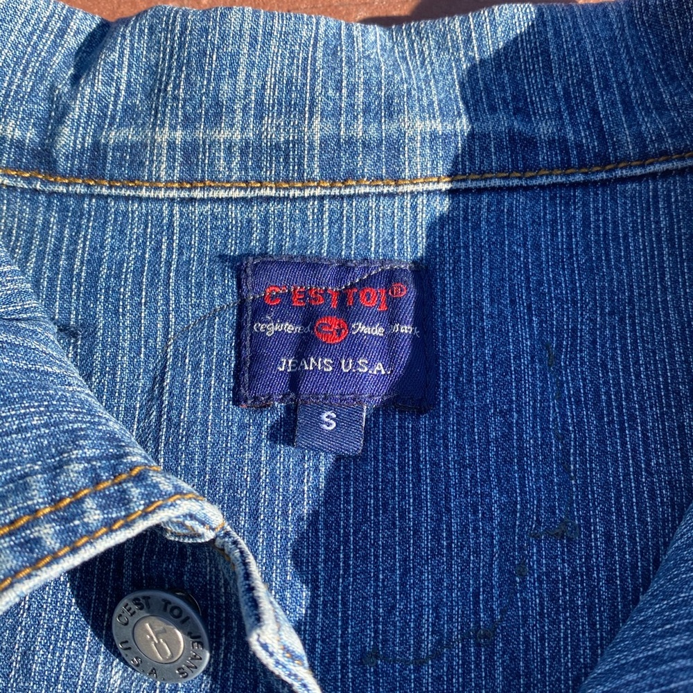 Handcrafted Patchwork Denim Jacket - image 6